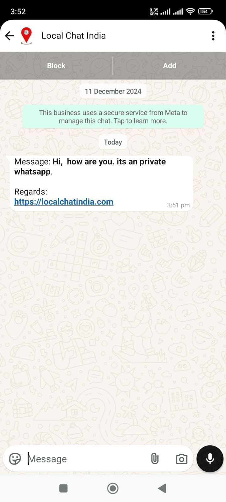 Anonymous WhatsApp Messaging