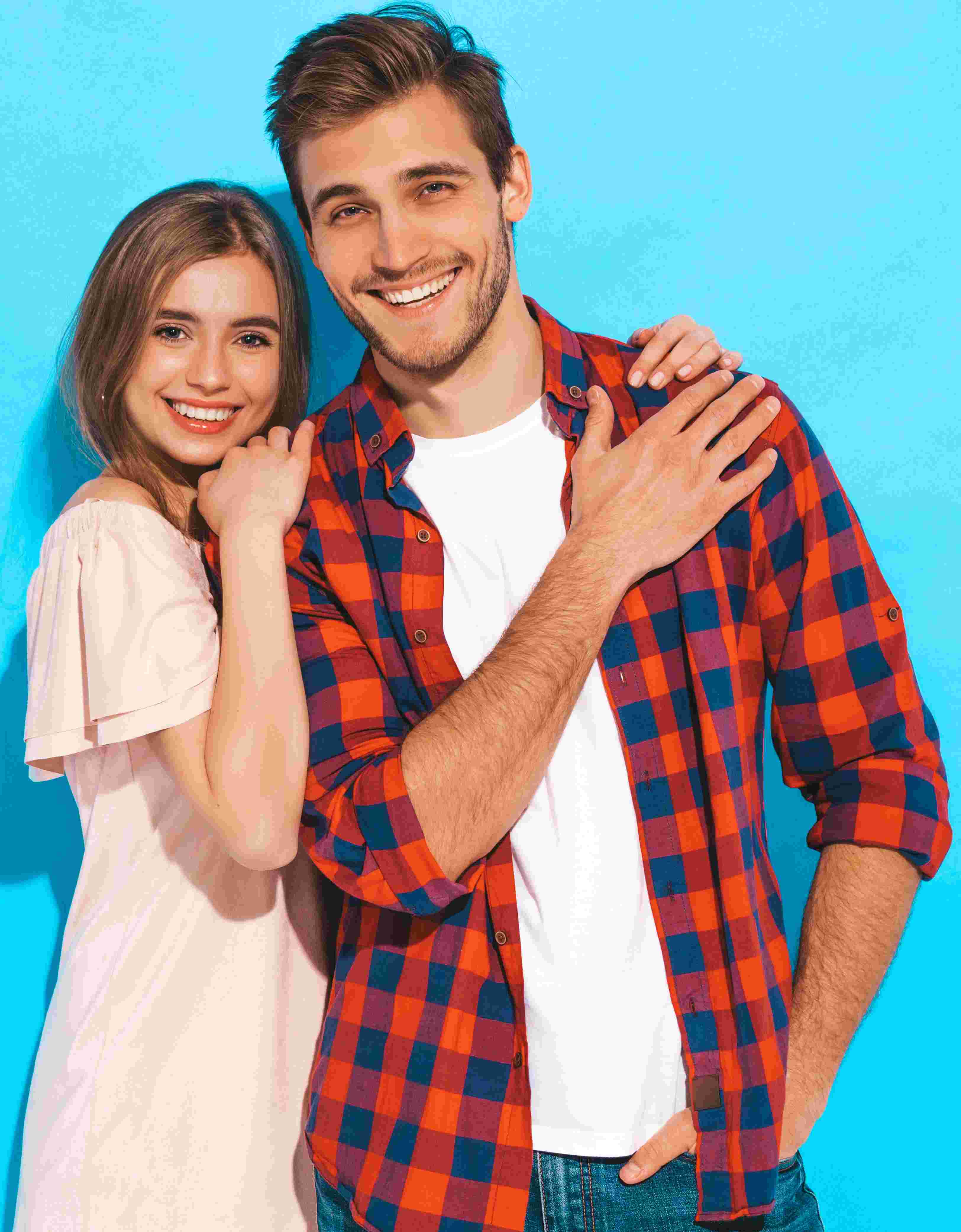 Happy Indian couple finding love on Local Chat India dating app